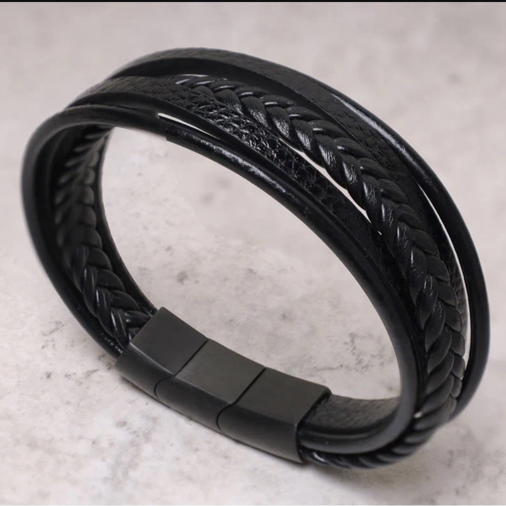 ⚜️🖤⚜️Buddha Stone | Leather bracelet - Unisex